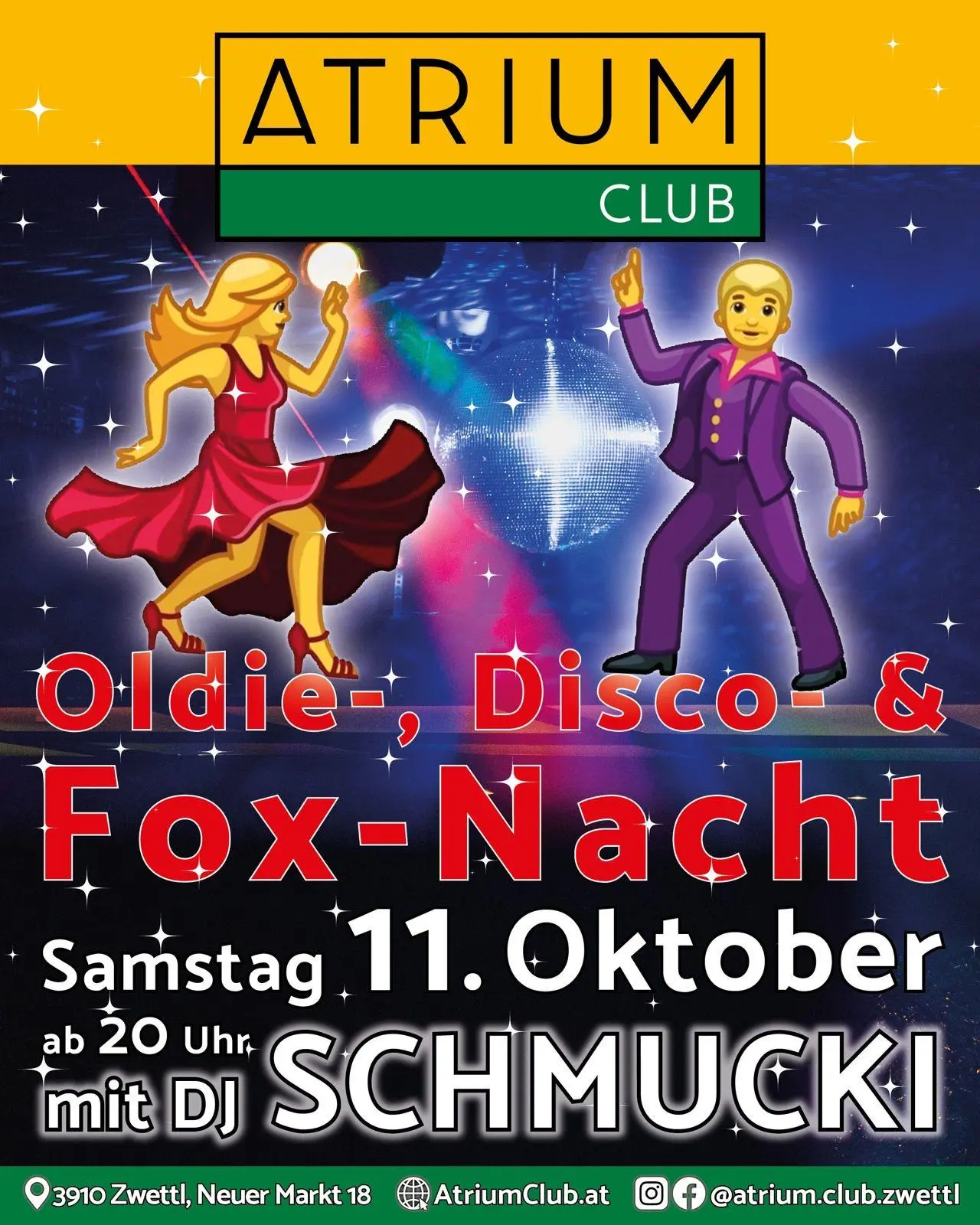 11. Oktober 2025 Oldie-, Disco- & Fox-Nacht